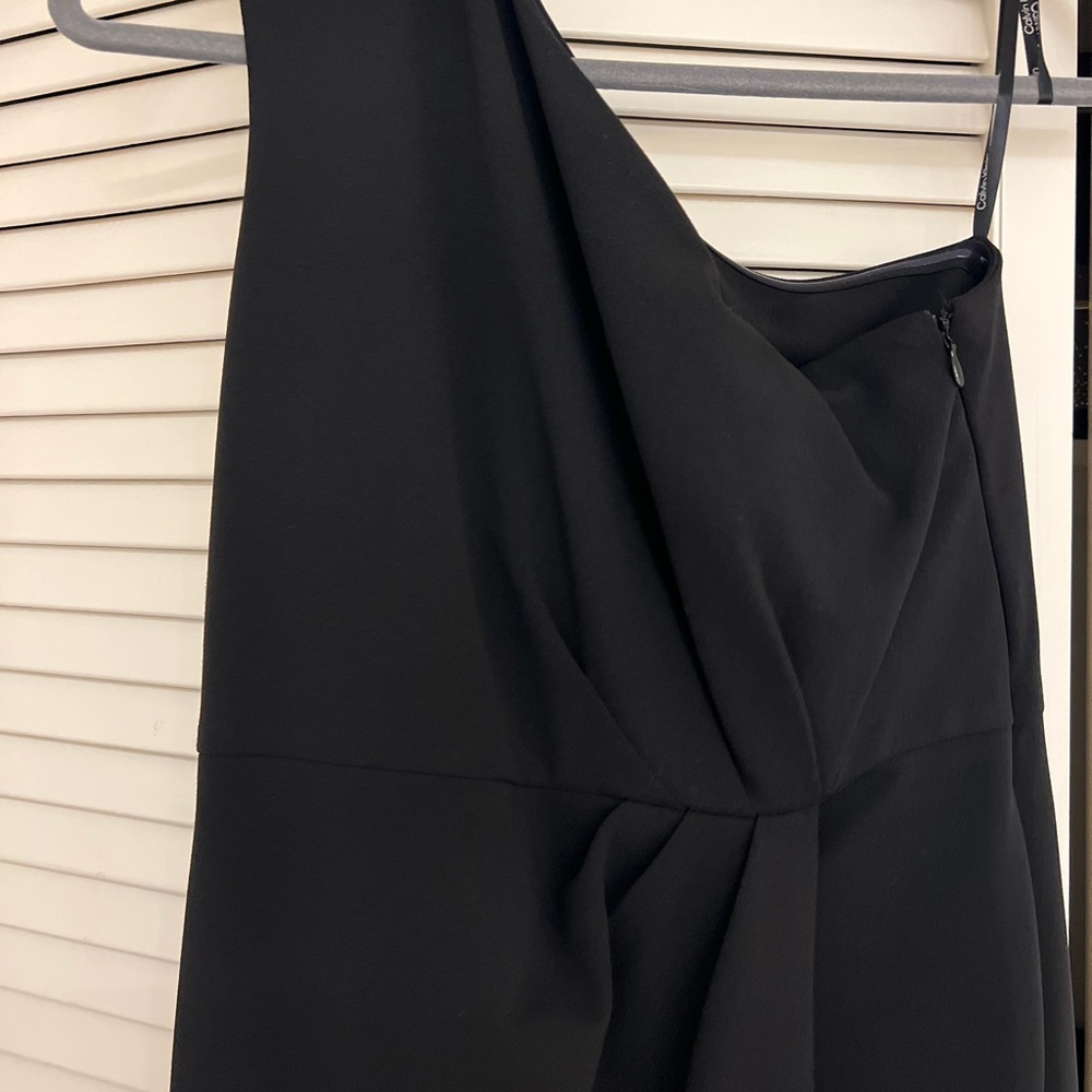 Calvin Klein one shoulder maxi formal dress - black size 6